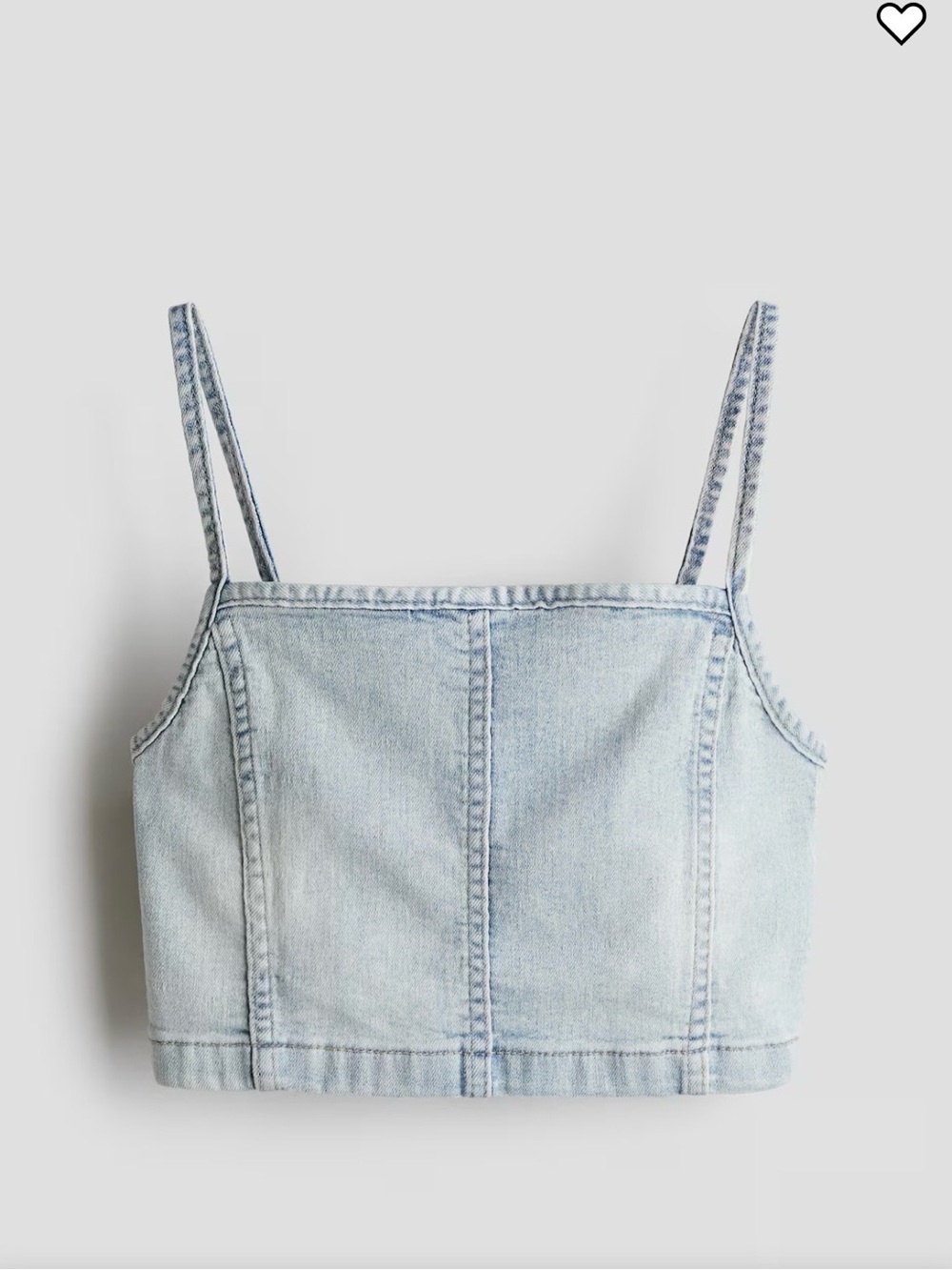 H&M Girls Denim Spaghetti Strap Top Size 18 Blue Denim Color NWT